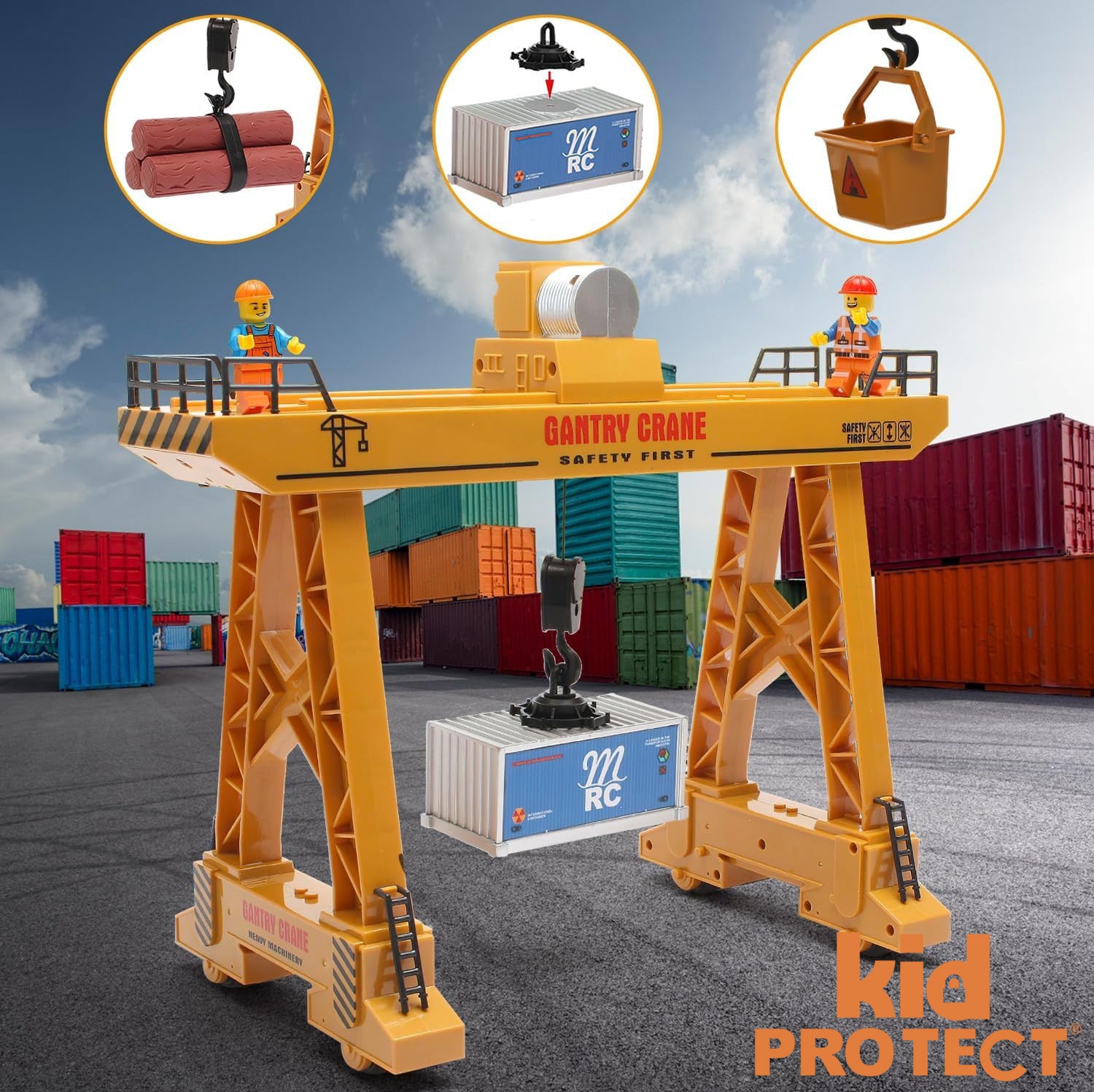 Macara Super Realista Cu Telecomanda Pentru Copii KidProtect MegaCrane X Macara Super Realista Cu Telecomanda Pentru Copii KidProtect MegaCrane X